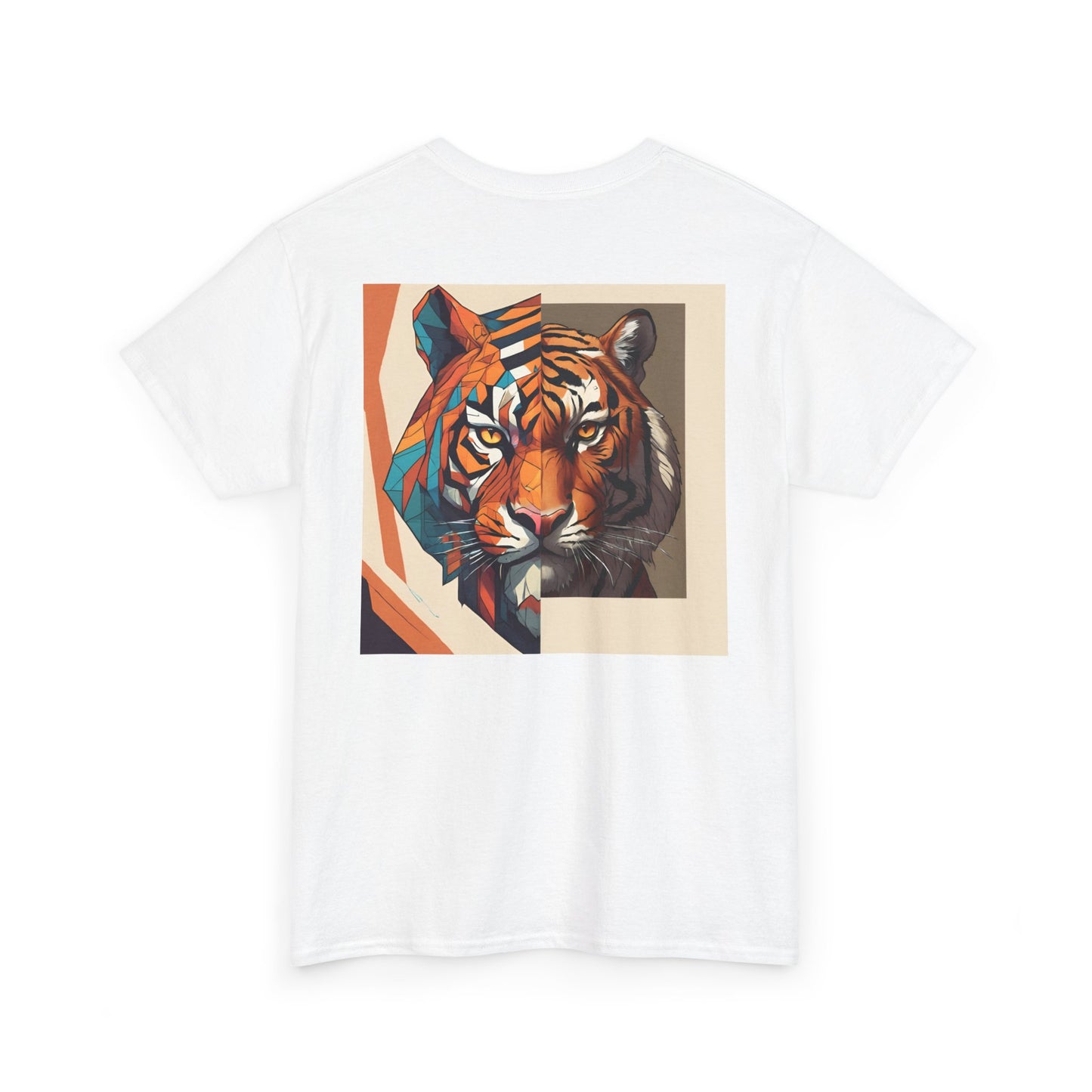 Tiger Print Tee, Colorful Animal Shirt for Men and Women, Creative Graphic T-Shirt, Unique Fashion Top, Birthday Gift Idea, Casual Wear,