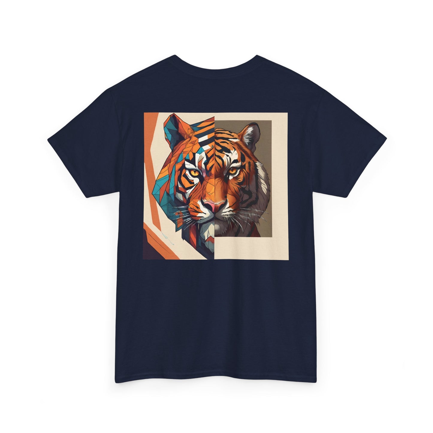 Tiger Print Tee, Colorful Animal Shirt for Men and Women, Creative Graphic T-Shirt, Unique Fashion Top, Birthday Gift Idea, Casual Wear,