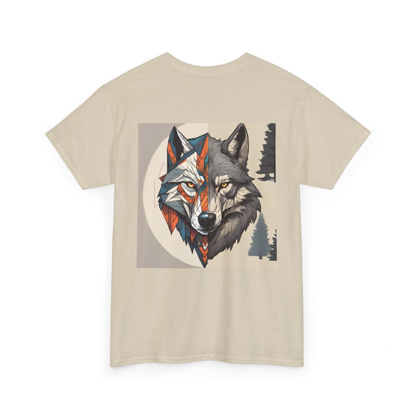 Colorful Wolf Graphic Tee for Nature Lovers, Unisex Heavy Cotton T-Shirt, Wildlife Shirt, Eco-Friendly Fashion, Gift for Animal Enthusiasts