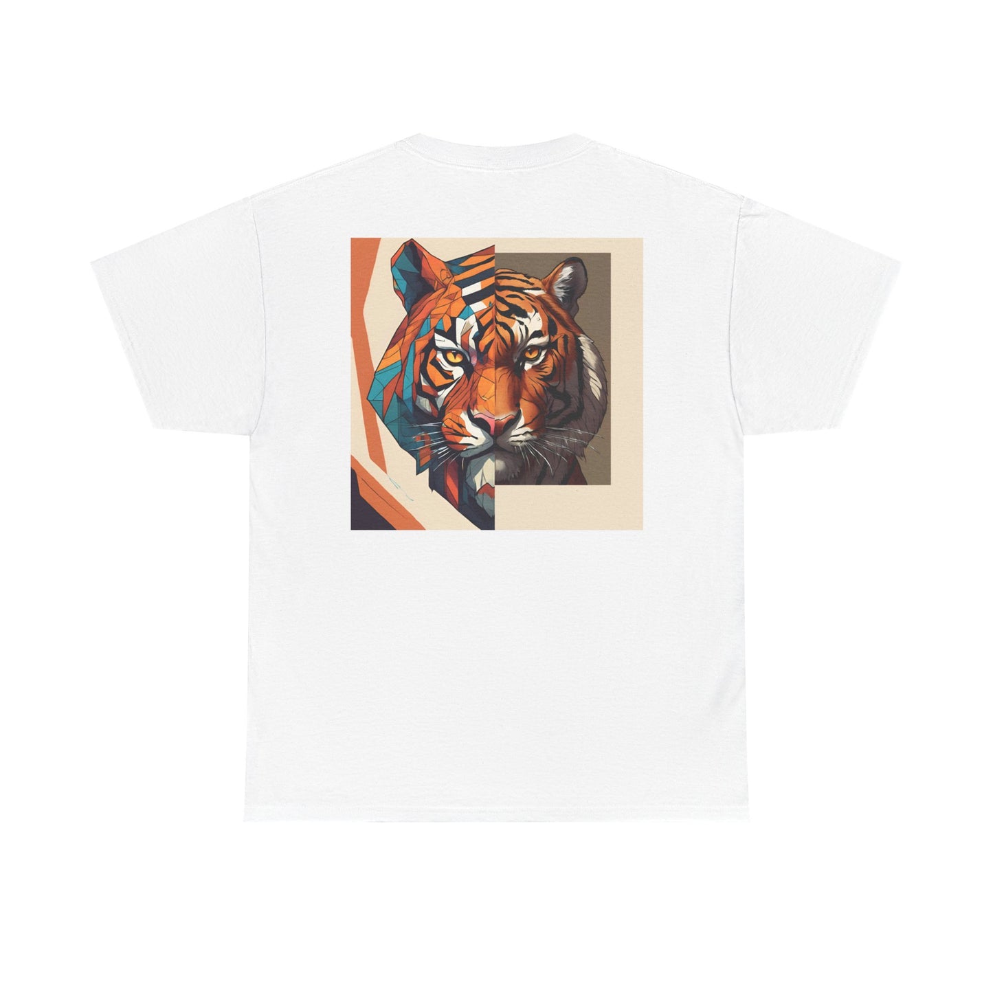 Tiger Print Tee, Colorful Animal Shirt for Men and Women, Creative Graphic T-Shirt, Unique Fashion Top, Birthday Gift Idea, Casual Wear,
