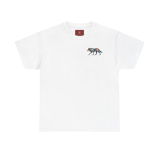 Colorful Wolf Graphic Tee for Nature Lovers, Unisex Heavy Cotton T-Shirt, Wildlife Shirt, Eco-Friendly Fashion, Gift for Animal Enthusiasts