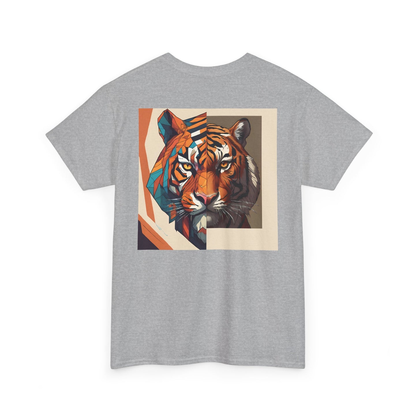 Tiger Print Tee, Colorful Animal Shirt for Men and Women, Creative Graphic T-Shirt, Unique Fashion Top, Birthday Gift Idea, Casual Wear,