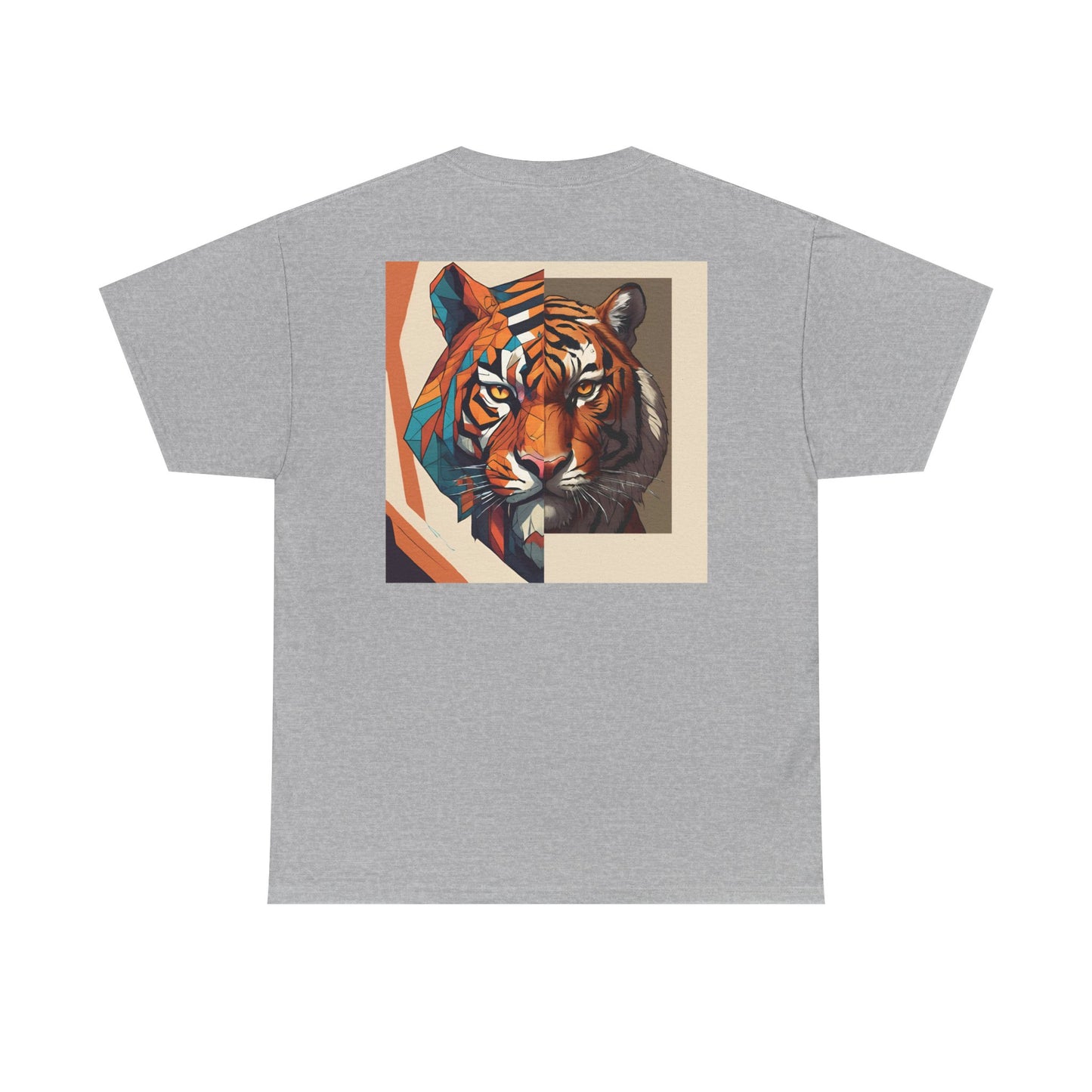 Tiger Print Tee, Colorful Animal Shirt for Men and Women, Creative Graphic T-Shirt, Unique Fashion Top, Birthday Gift Idea, Casual Wear,