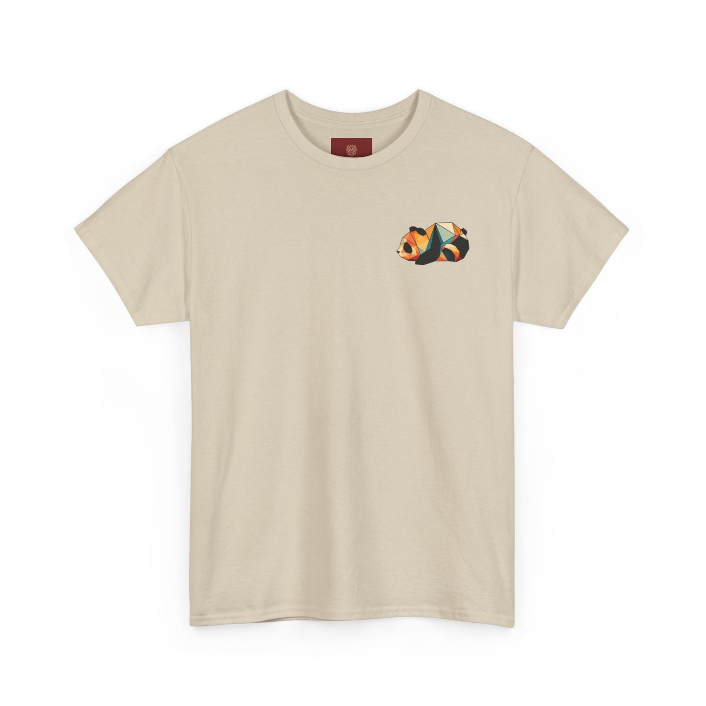Colorful Panda Unisex Heavy Cotton Tee | Cute Animal Graphic Shirt, Casual Wear, Gift for Animal Lovers, Unique Trendy Top