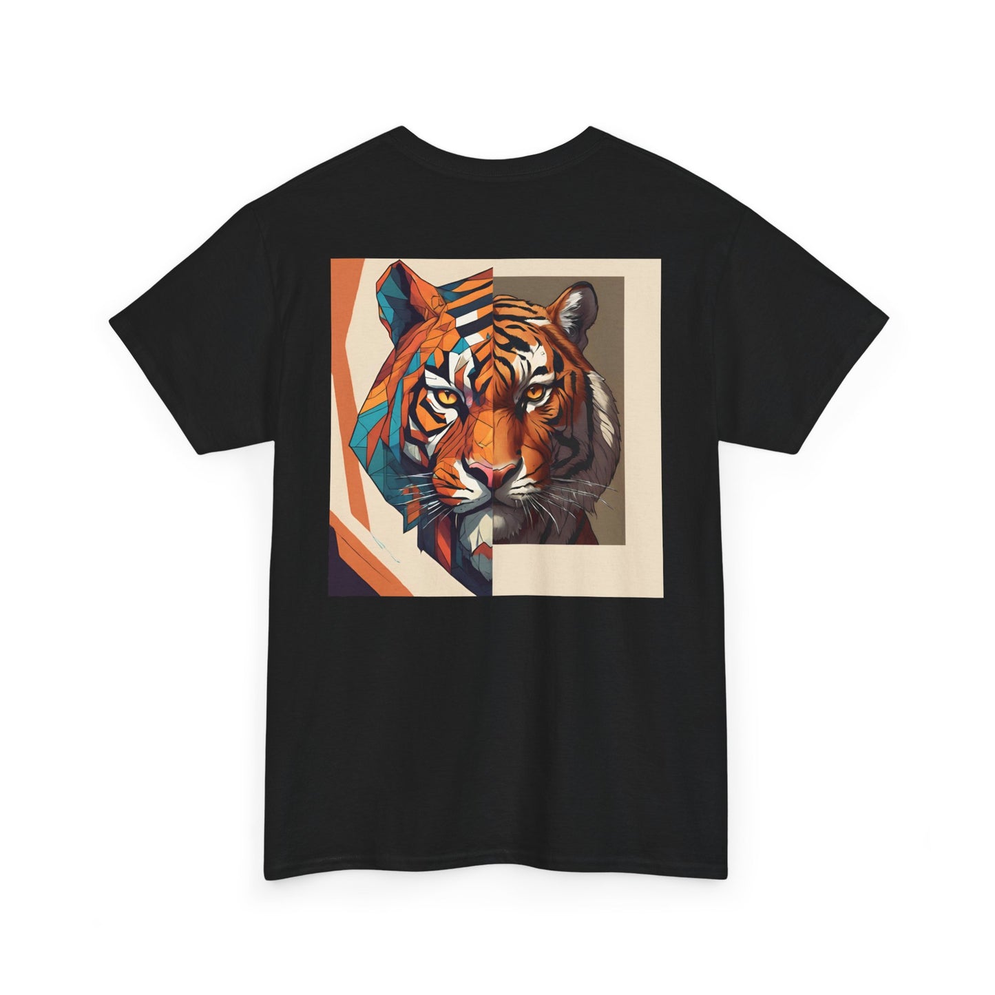 Tiger Print Tee, Colorful Animal Shirt for Men and Women, Creative Graphic T-Shirt, Unique Fashion Top, Birthday Gift Idea, Casual Wear,