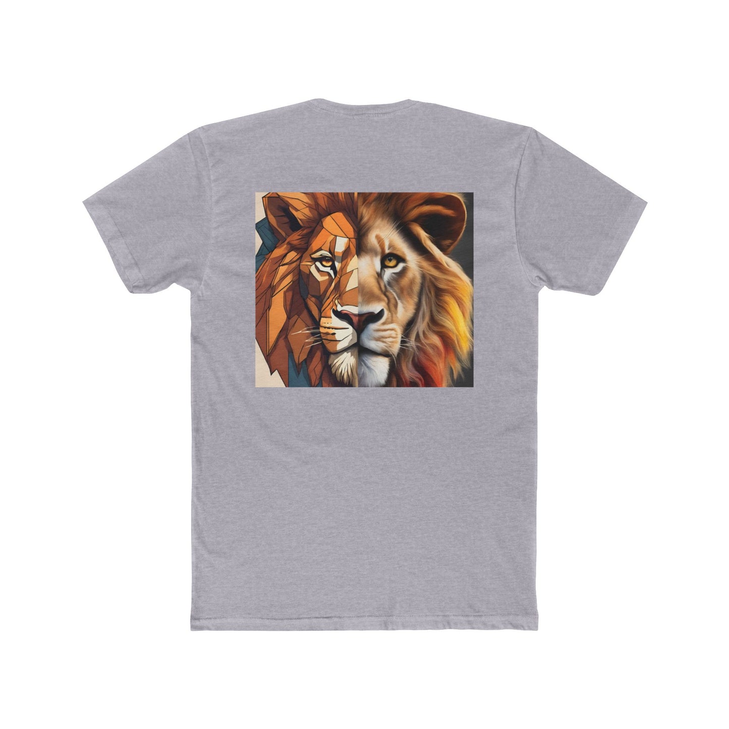 Lion Print Tee, Colorful Animal Shirt for Men and Women, Creative Graphic T-Shirt, Unique Fashion Top, Birthday Gift Idea, Casual Wear,