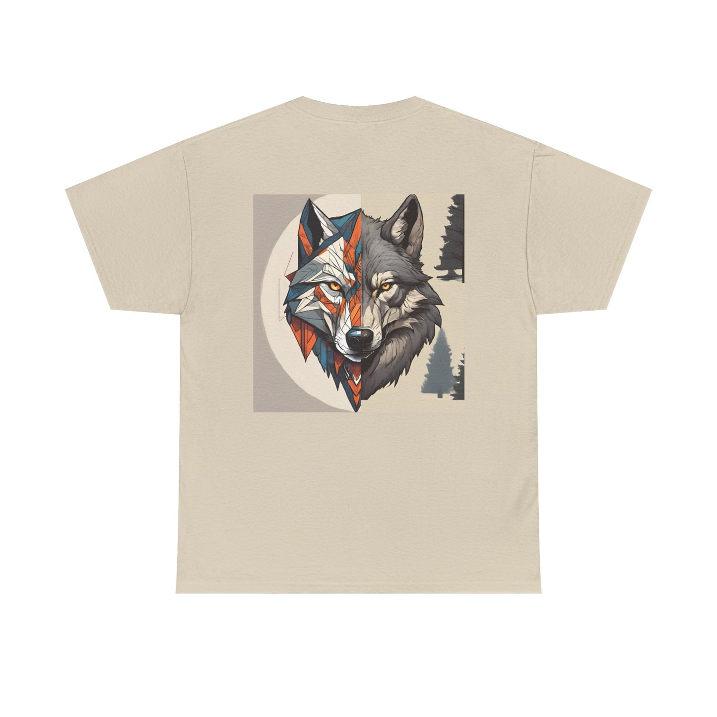 Colorful Wolf Graphic Tee for Nature Lovers, Unisex Heavy Cotton T-Shirt, Wildlife Shirt, Eco-Friendly Fashion, Gift for Animal Enthusiasts