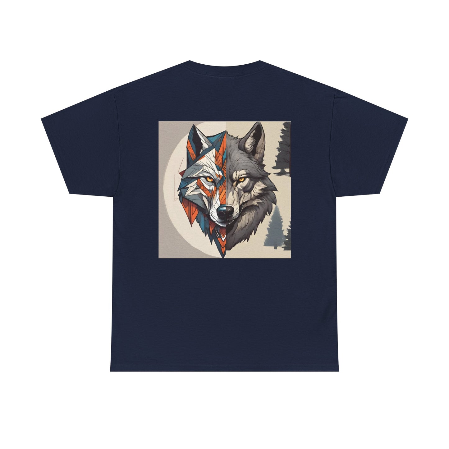 Colorful Wolf Graphic Tee for Nature Lovers, Unisex Heavy Cotton T-Shirt, Wildlife Shirt, Eco-Friendly Fashion, Gift for Animal Enthusiasts