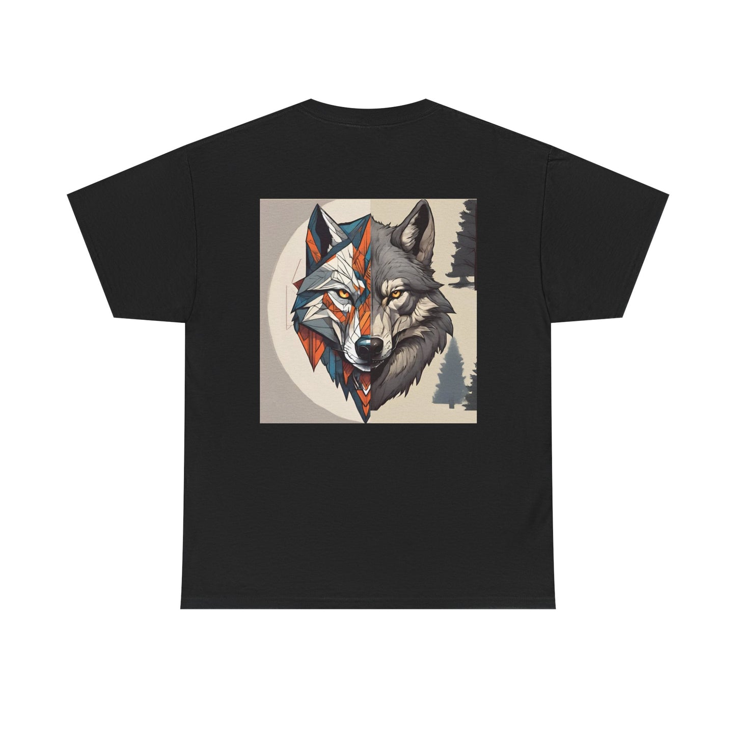 Colorful Wolf Graphic Tee for Nature Lovers, Unisex Heavy Cotton T-Shirt, Wildlife Shirt, Eco-Friendly Fashion, Gift for Animal Enthusiasts