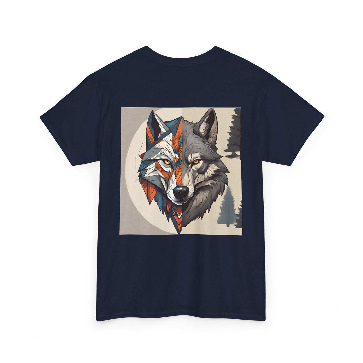 Colorful Wolf Graphic Tee for Nature Lovers, Unisex Heavy Cotton T-Shirt, Wildlife Shirt, Eco-Friendly Fashion, Gift for Animal Enthusiasts