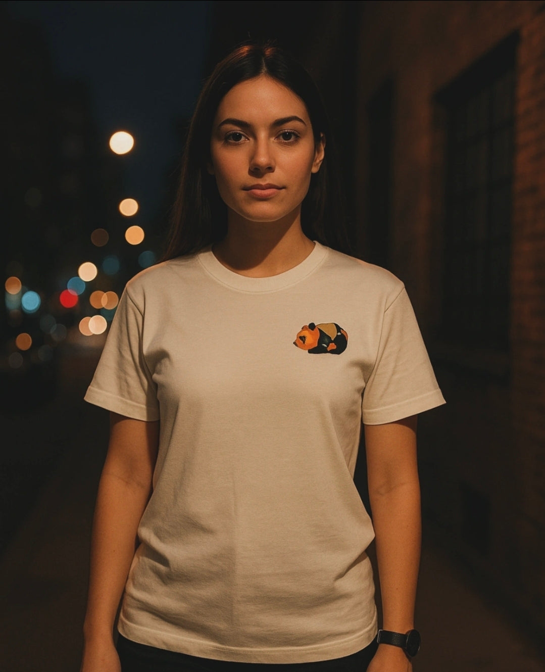 Colorful Panda Unisex Heavy Cotton Tee | Cute Animal Graphic Shirt, Casual Wear, Gift for Animal Lovers, Unique Trendy Top